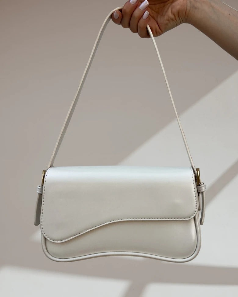 Sac en Cuir Végétalien Style Baguette - Femme - Fiora