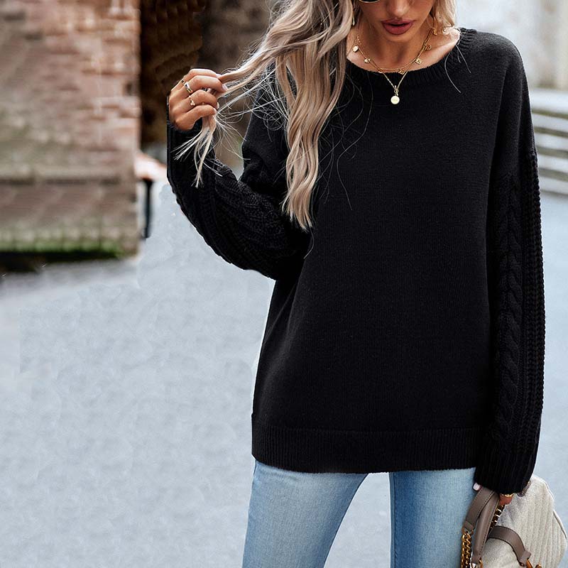 Pull Tricoté Uni Décontracté - Femme - Unarya