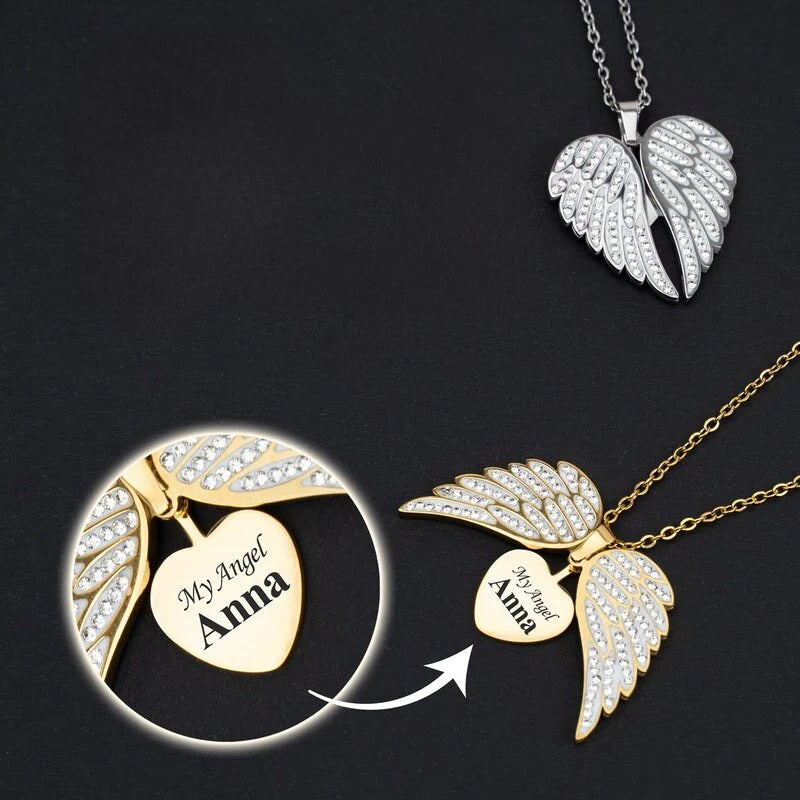 Collier Ailes d'Amour Personnalisée - My Angel