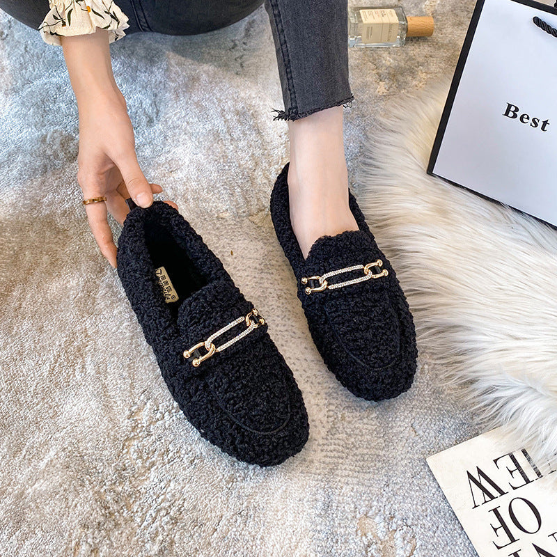 Mocassins de Luxe en Peluche - Femme - Velura