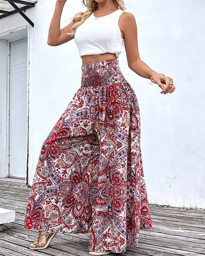 Pantalon Large Taille Haute - Femme - Karvya