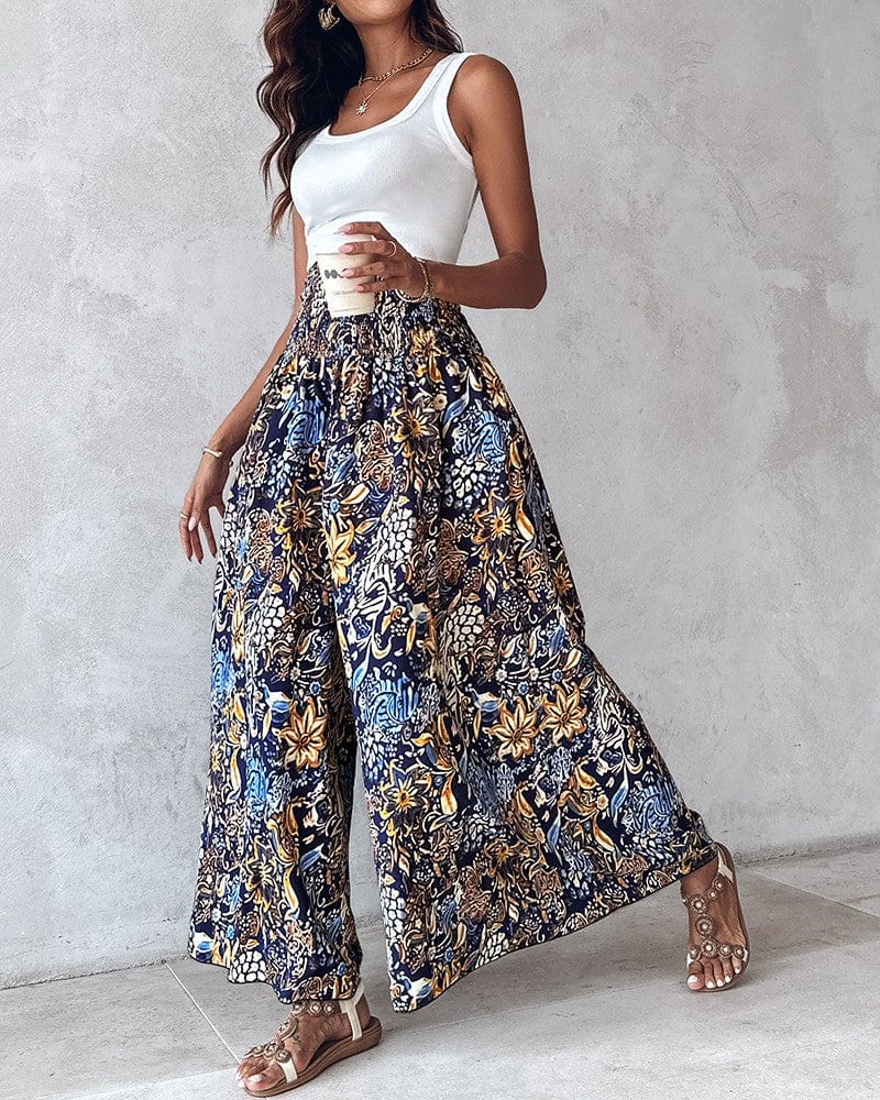 Pantalon Large Taille Haute - Femme - Karvya