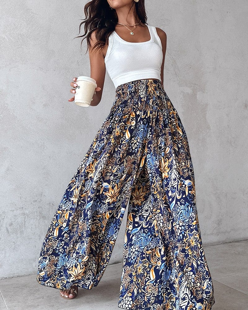 Pantalon Large Taille Haute - Femme - Karvya