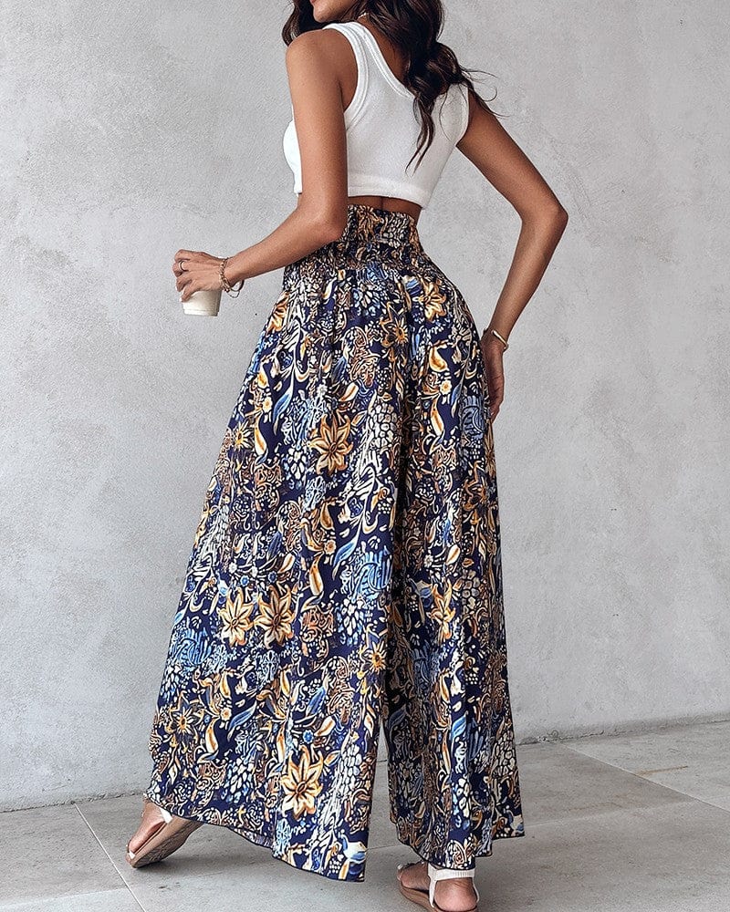 Pantalon Large Taille Haute - Femme - Karvya