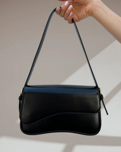 Sac en Cuir Végétalien Style Baguette - Femme - Fiora