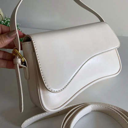 Sac en Cuir Végétalien Style Baguette - Femme - Fiora