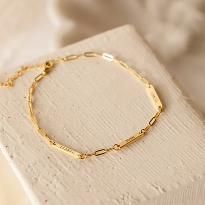 Bracelet Acier Inoxydable Femme Personnalisé – Torsade Dorée