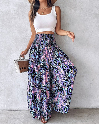 Pantalon Large Taille Haute - Femme - Karvya
