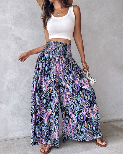 Pantalon Large Taille Haute - Femme - Karvya