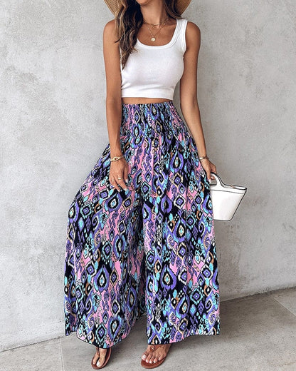 Pantalon Large Taille Haute - Femme - Karvya