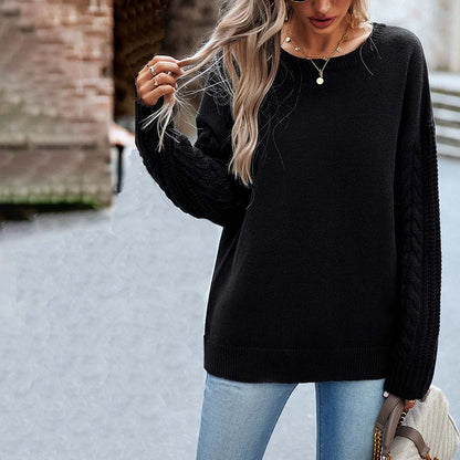 Pull Tricoté Uni Décontracté - Femme - Unarya