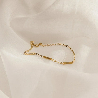 Bracelet Acier Inoxydable Femme Personnalisé – Torsade Dorée