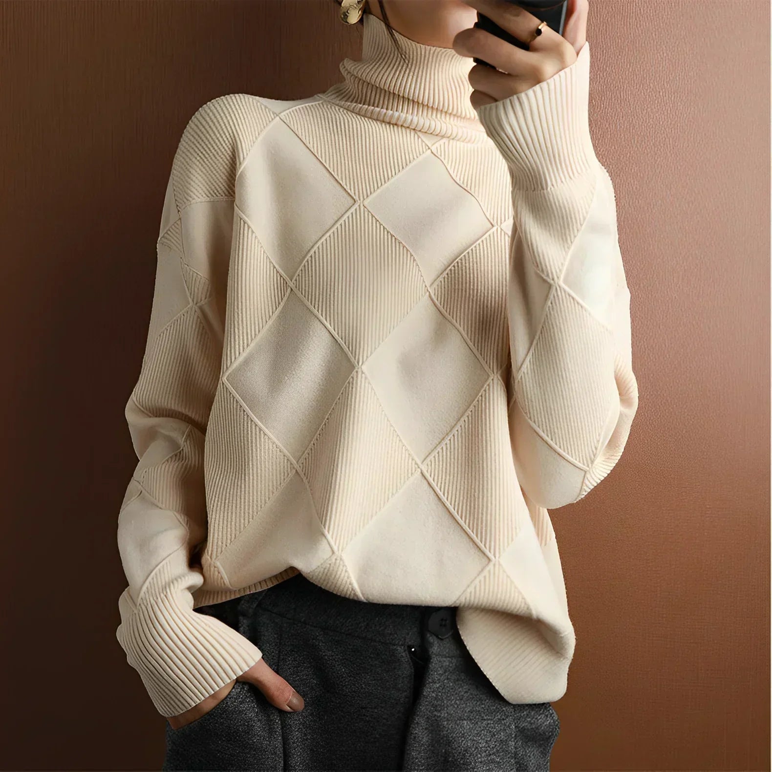 Pull Zippé Col Montant - Femme - Myrelle