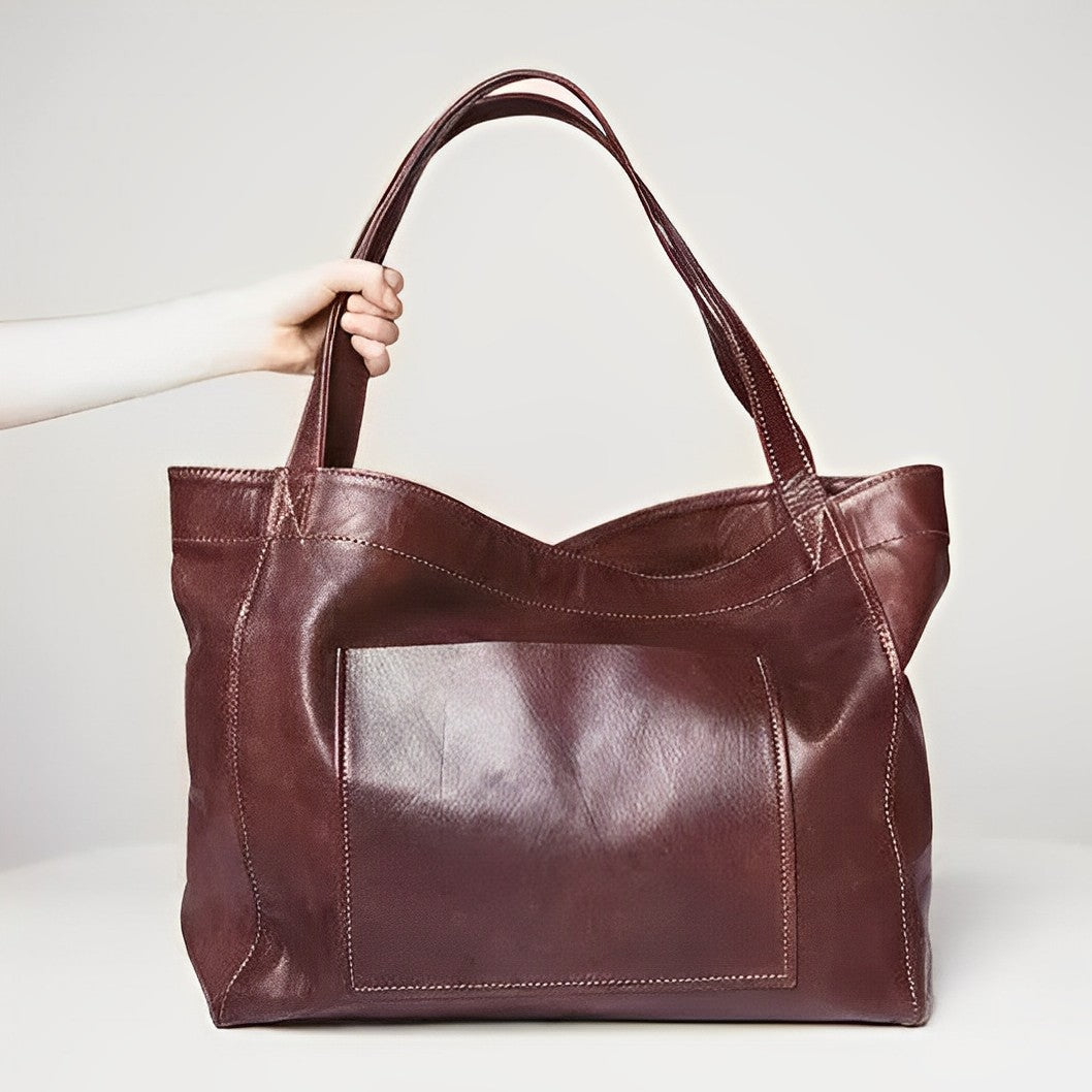 Sac en Cuir Vintage à Bandoulière - Femme - Velyssa