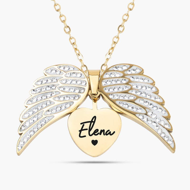 Collier Ailes d'Amour Personnalisée