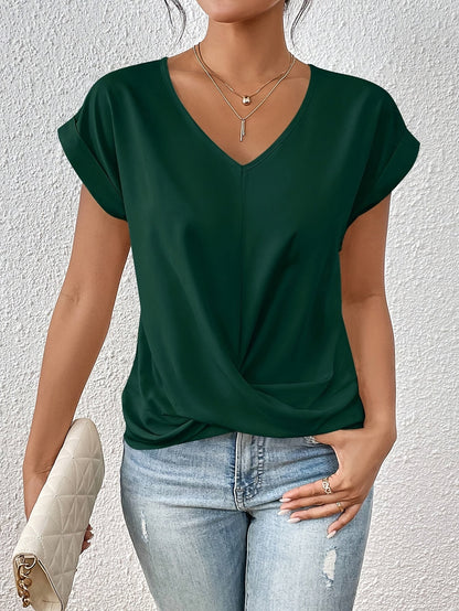 Lumière- T-shirt décontracté avec décolleté en cœur