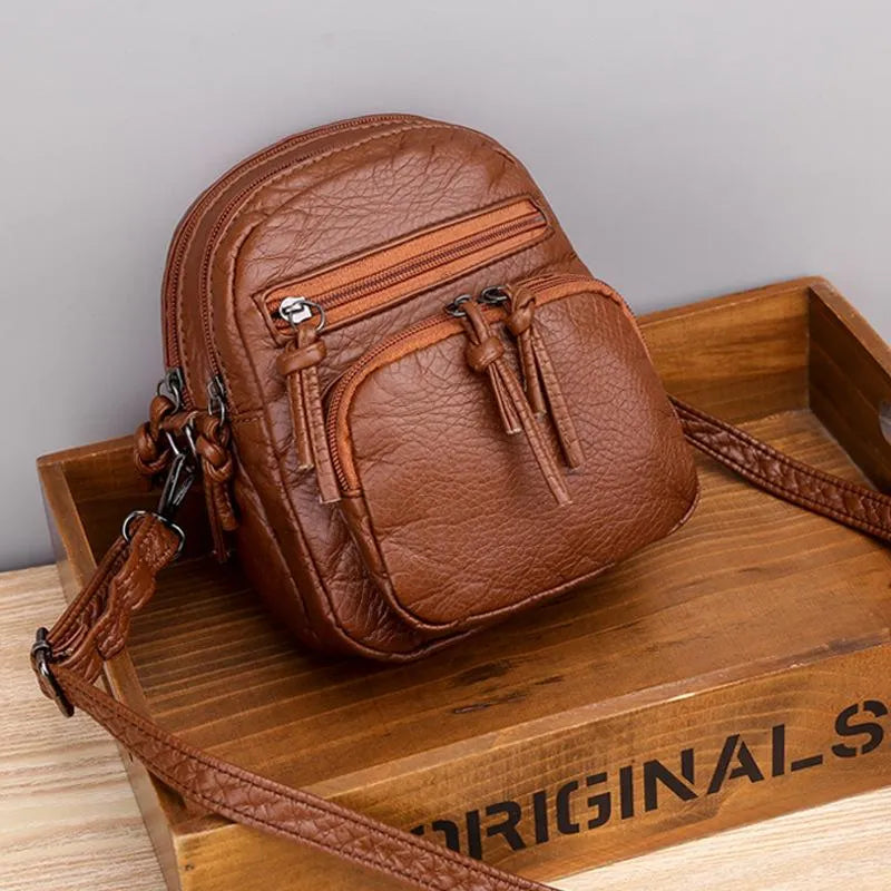 Sac en Cuir à Bandoulière - Femme - Lizalya