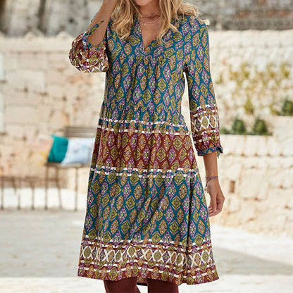 Robe Géométrique Ethnique – Femme – Zafira