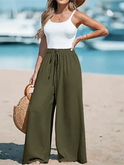 Pantalon Large Fluide - Femme - Elassya