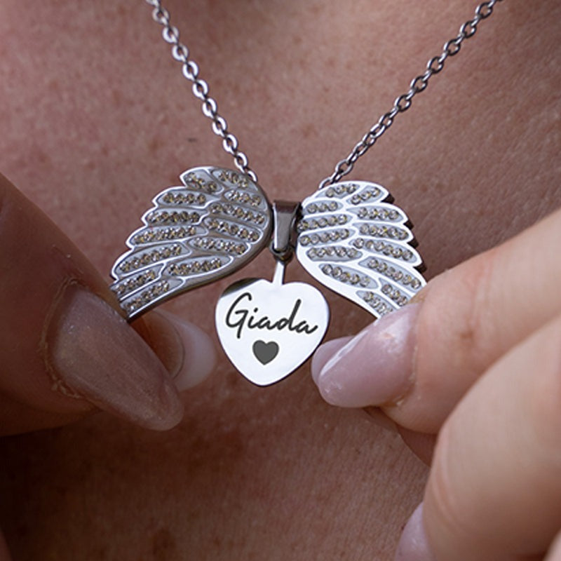Collier Ailes d'Amour Personnalisée