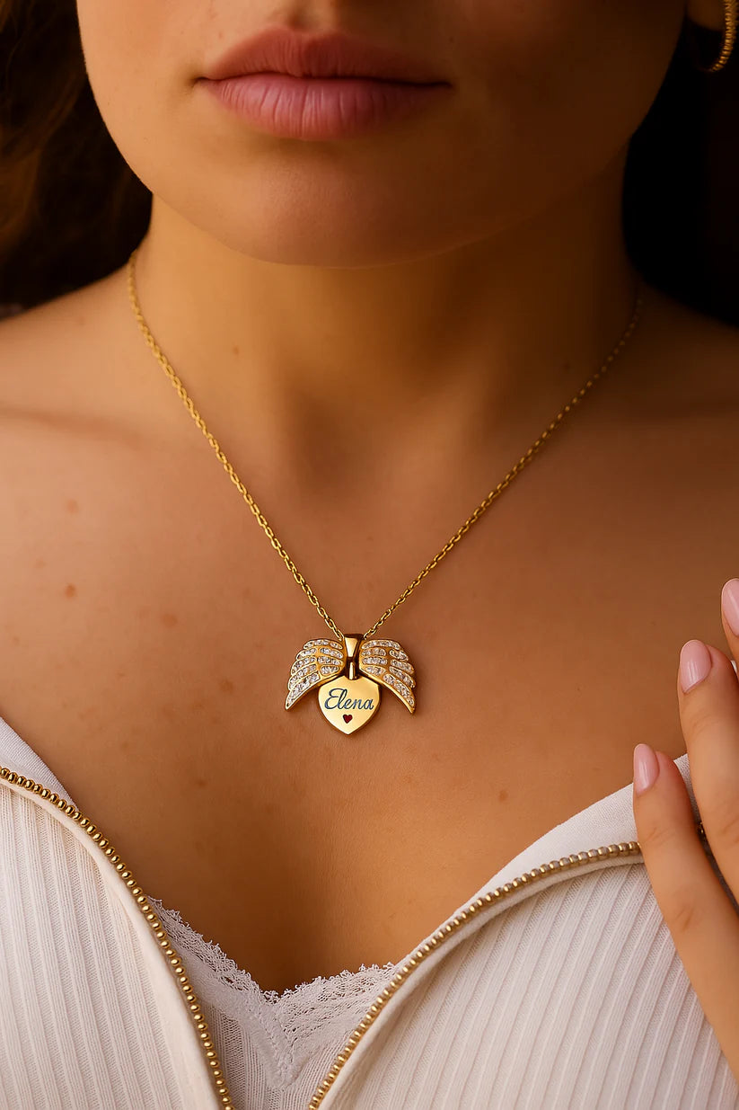 Collier Ailes d'Amour Personnalisée - My Angel