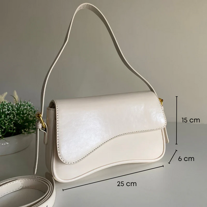 Sac en Cuir Végétalien Style Baguette - Femme - Fiora