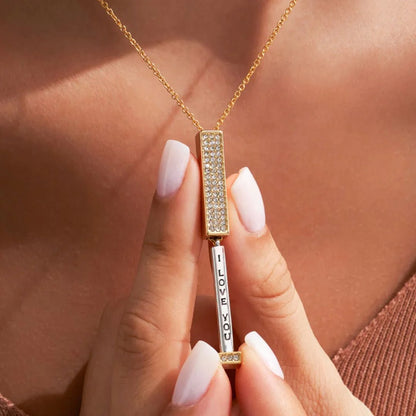 Collier Acier Inoxydable Femme – Message Lumière d’Amour