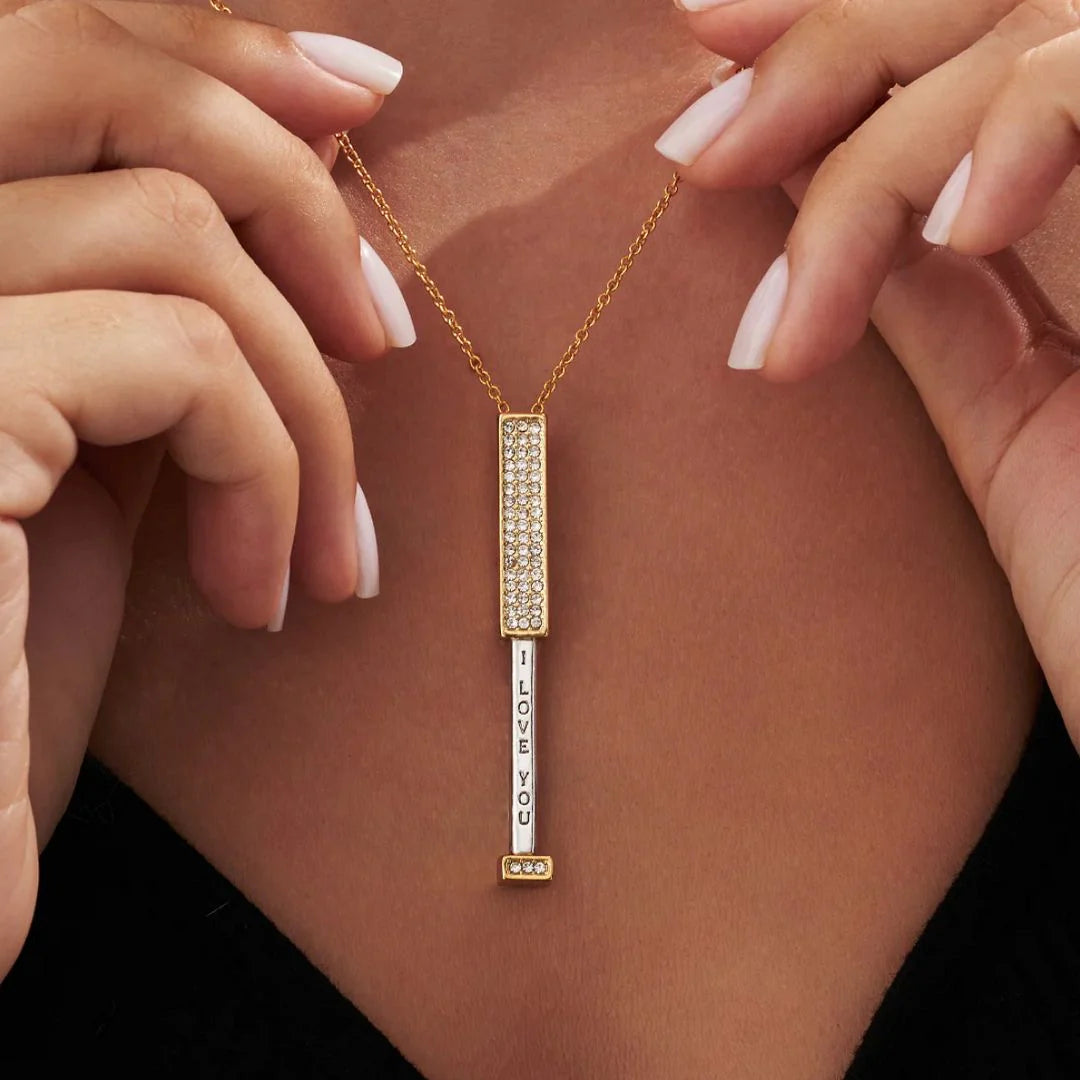 Collier Acier Inoxydable Femme – Message Lumière d’Amour