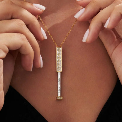 Collier Acier Inoxydable Femme – Message Lumière d’Amour