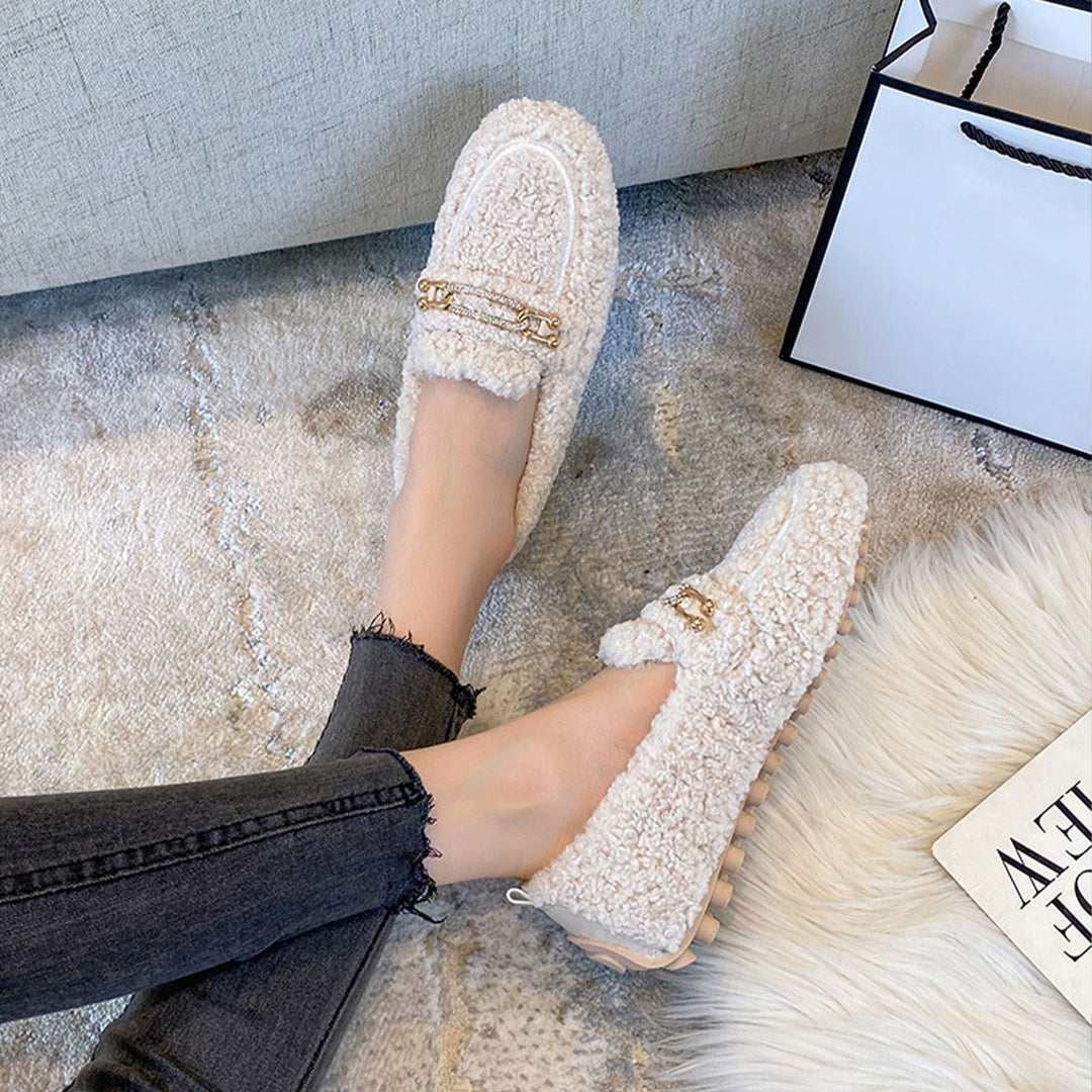 Mocassins de Luxe en Peluche - Femme - Velura