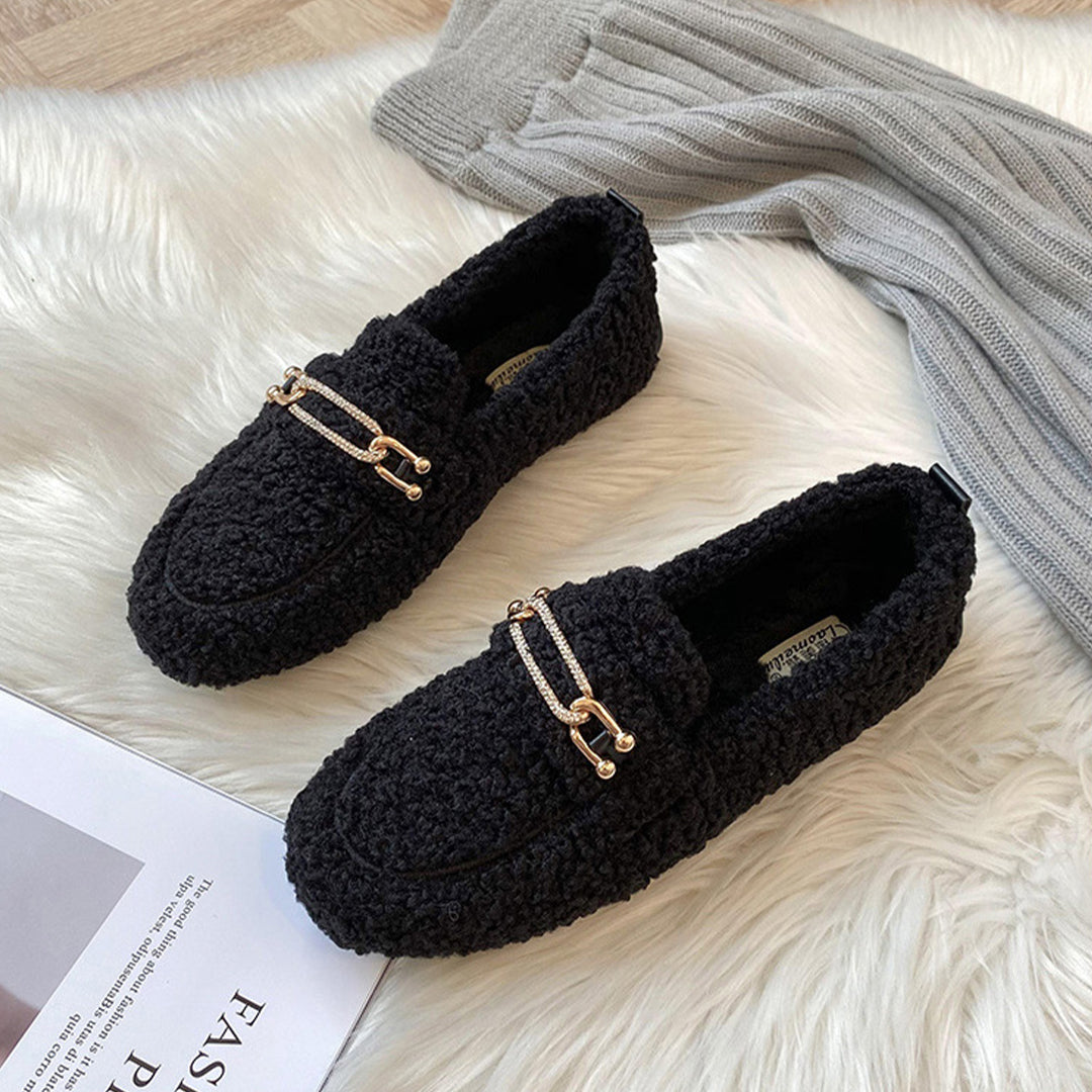 Mocassins de Luxe en Peluche - Femme - Velura