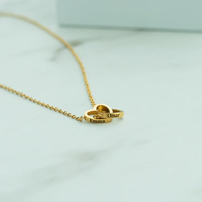 Ours Éternel d'Amour + Collier Personnalisé Cœurs Enlacés