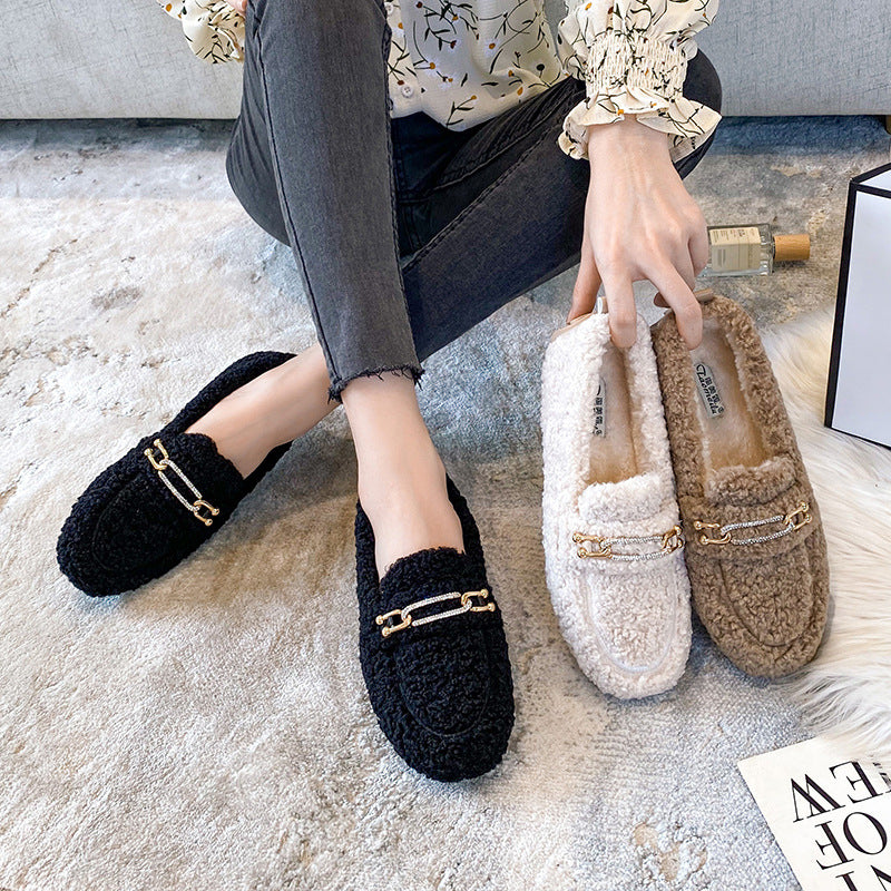 Mocassins de Luxe en Peluche - Femme - Velura