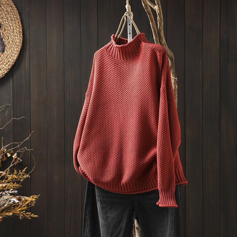 Pull Côtelé Col Roulé - Femme - Aralyne