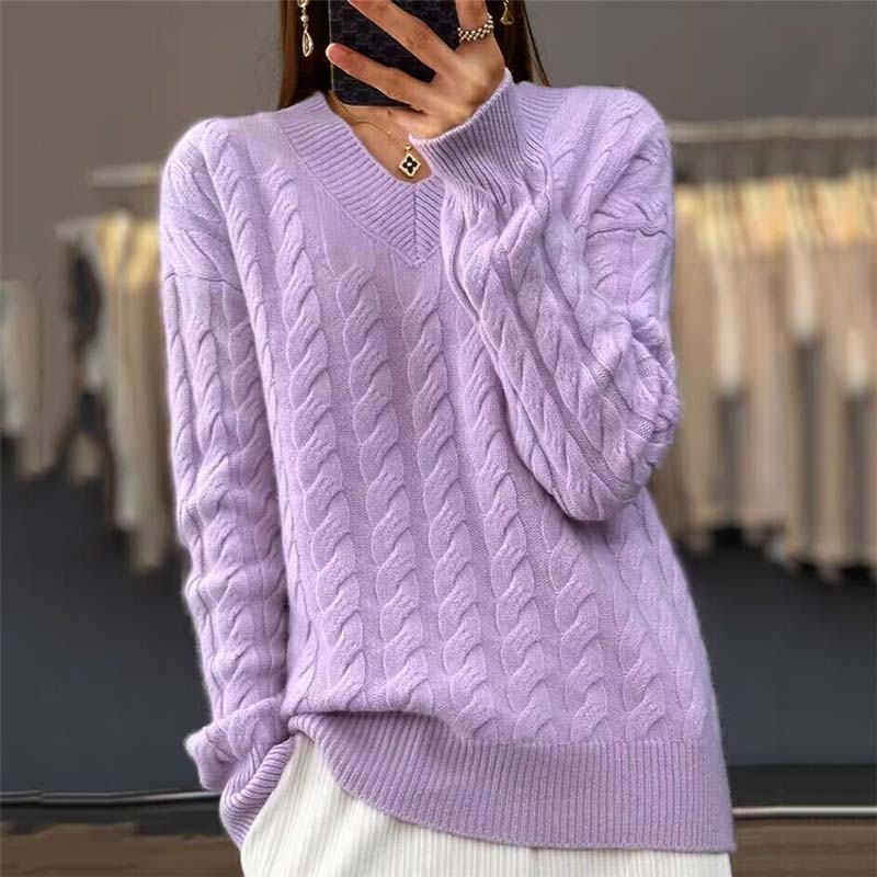 Pull Torsadé Décontracté - Femme - Torsalya