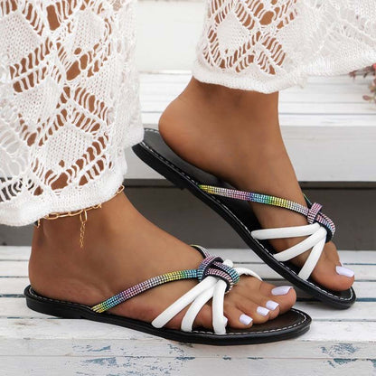 Sandales Décontractées en Strass - Femme - Solina