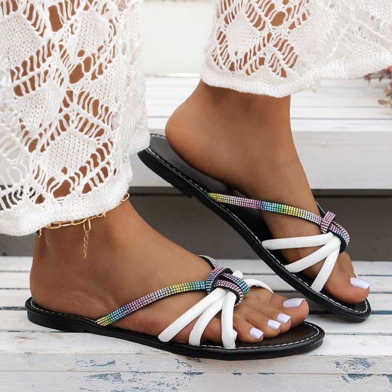 Sandales Décontractées en Strass - Femme - Solina