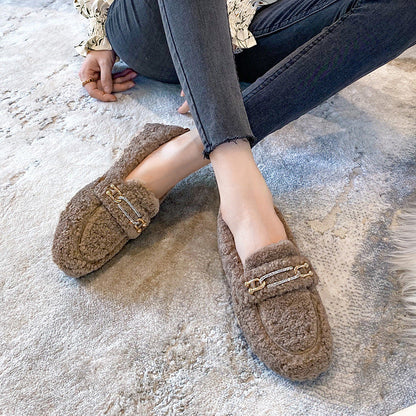 Mocassins de Luxe en Peluche - Femme - Velura