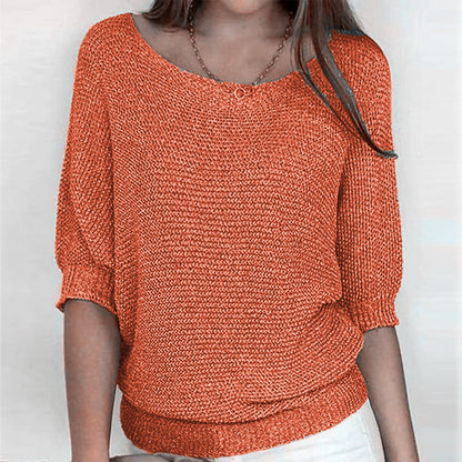 Pull Tricoté Décontracté Uni - Femme - Lunara
