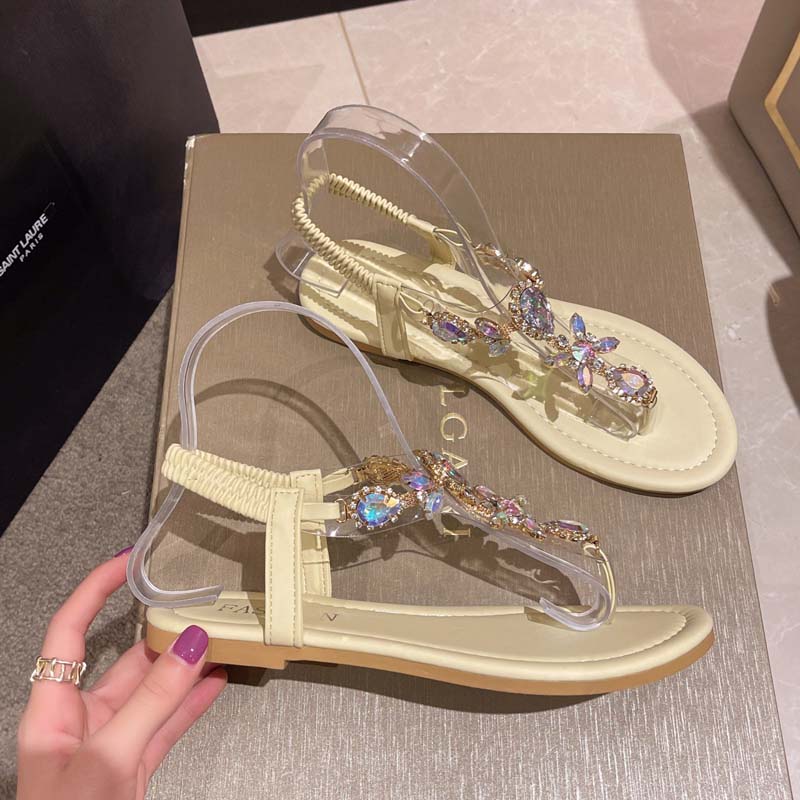 Sandales Décontractées avec Strass - Femme - Zoraya