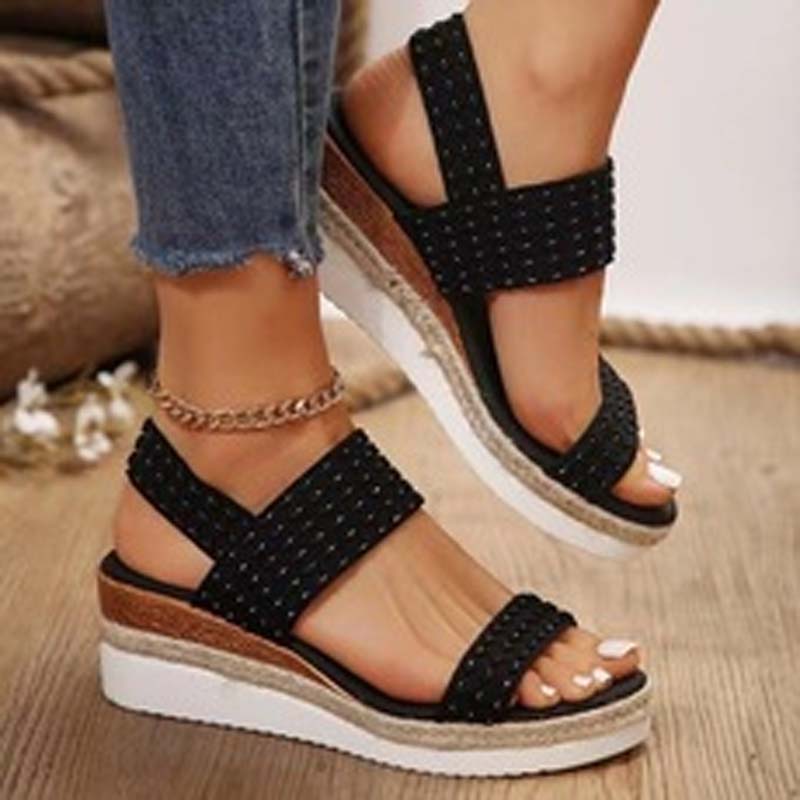 Sandales Compensées Décontractées - Femme - Solina