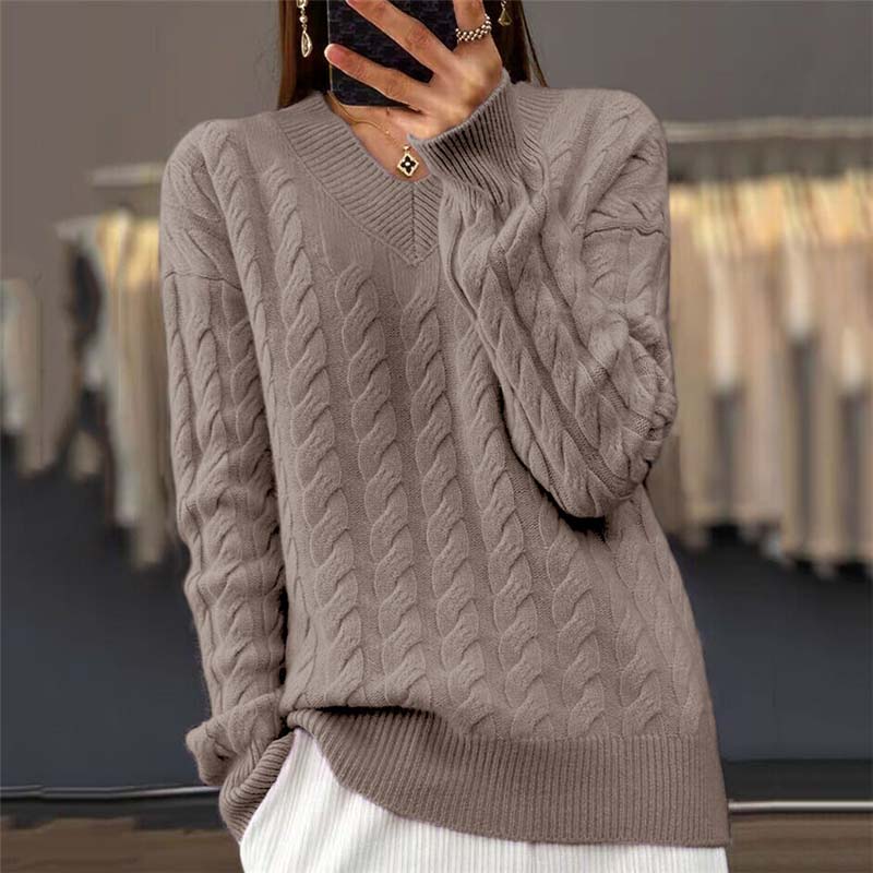 Pull Torsadé Décontracté - Femme - Torsalya