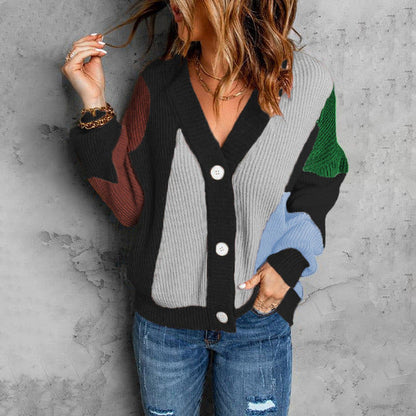 Cardigan Contrasté - Femme - Lyssor