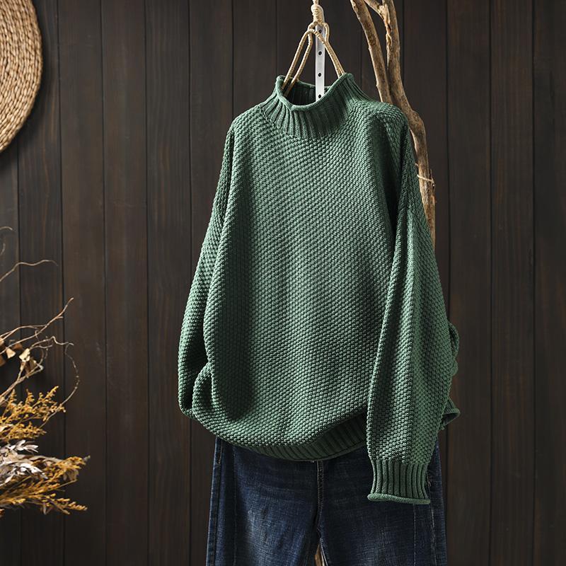 Pull Côtelé Col Roulé - Femme - Aralyne