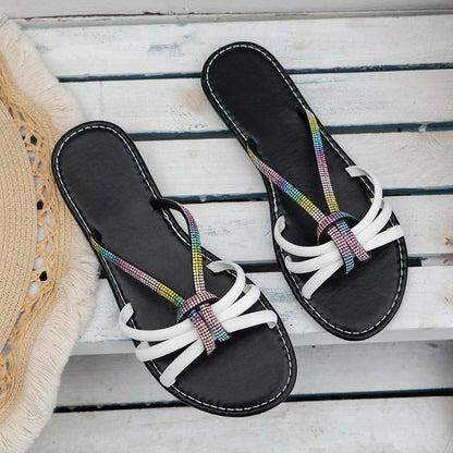 Sandales Décontractées en Strass - Femme - Solina