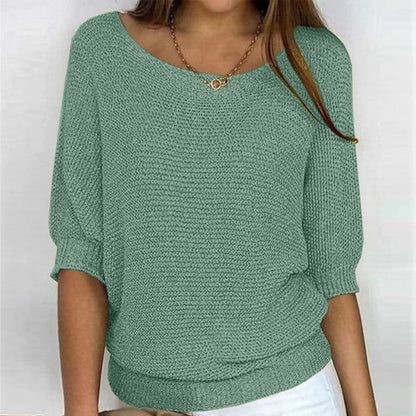 Pull Tricoté Décontracté Uni - Femme - Lunara