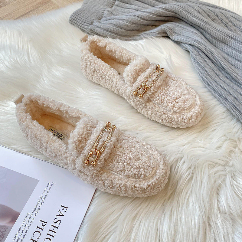 Mocassins de Luxe en Peluche - Femme - Velura