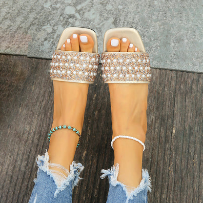 Chaussons Décontractées en Perles - Femme - Pélora