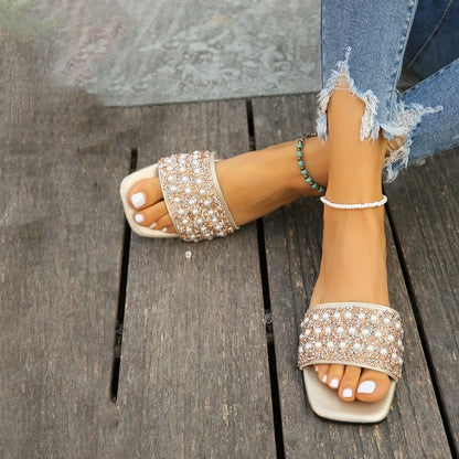 Chaussons Décontractées en Perles - Femme - Pélora