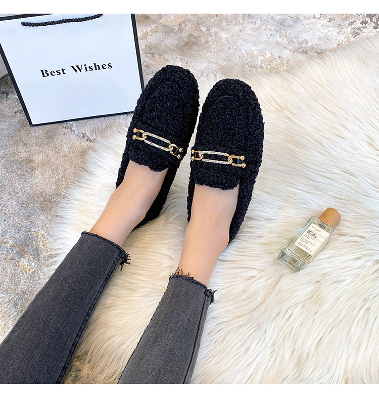 Mocassins de Luxe en Peluche - Femme - Velura
